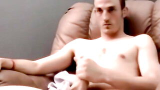 Straight Guy Strokes His Big Dick For The Camera