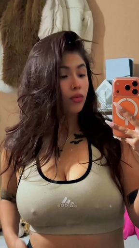 Big-titted milf shows off her assets