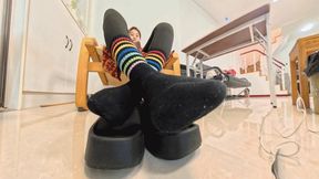 8kVR360 t YIDE wore black pants and black socks and humiliated and disciplined Jamie