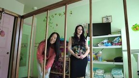 2 abdl caregivers watch you messing diaper in crib caroline pierce