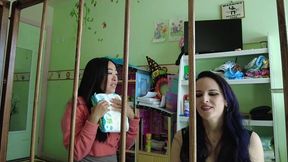 2 abdl caregivers watch you messing diaper in crib caroline pierce