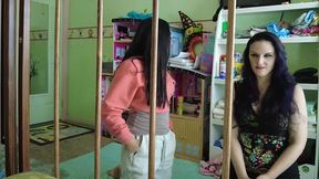 2 abdl caregivers watch you messing diaper in crib caroline pierce