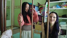 2 abdl caregivers watch you messing diaper in crib caroline pierce