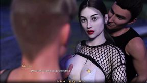 Darker Grace fucked by two men in front of her lover