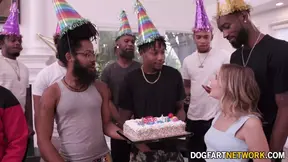 Double-Teamed by 11 BBC's on Her Special Day