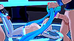 Cute Anime Cutie Hatsune Miku Gets Hardcore Sex With Big Dick In Her Mouth