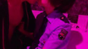 Kawaii married cop gets aroused and gives hot amateur blowjob and cunnilingus