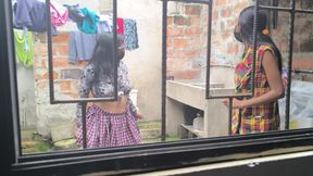 My Brunette Neighbor Watches Me Dancing
