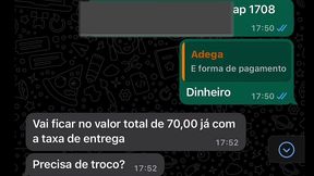 entregador recebeu o pagamento de outra forma