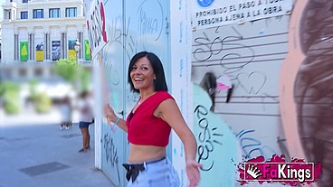 Milf hooker street fishing for young cock. Sandra V, sex teacher on FAKings