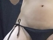 When I tried to show off my bikini, I got so horny that I peed my pants...