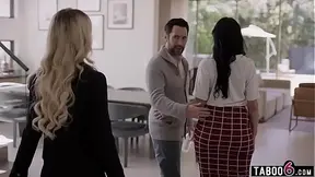 Stepdad gets a COUGAR fellatio while wife is away