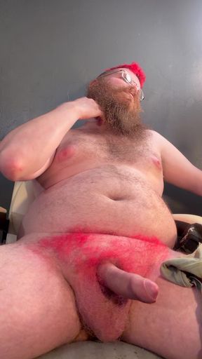 Naked and jacking it