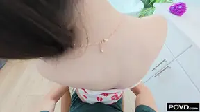 Tiny Slut With Handlebars Teases Boyfriend's Cock - Ronnie Violet