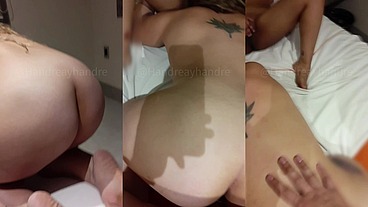 Mi esposa invita unicornio para un trio MHM y las hago venirse mojando la cama