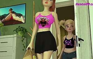 Two teenage futanari girls sex time after shopping * hentai uncensored