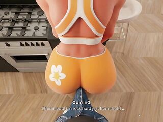 Mansion Days [ TABOO Anime Game ] Ep.two CAUGHT with a GIANT BONER by my STEP MAMMA in the kitchen !