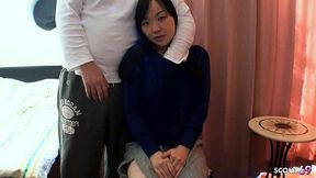 Slender Japanese Teenie seduced into raw anal&#x1F44C; debut