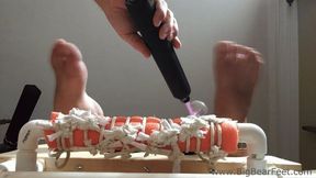 Itching, Pinwheels and Electro from Underneath - punishing big wide meaty feet