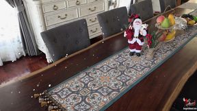 Merry Christmas: Good Girl's Astonishing Blowjob in Black Nylon Stockings