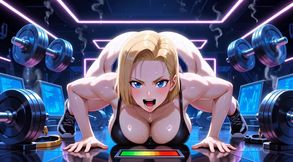 Android 18 Hentai Gym Tease - Big Tits Bounce Huge Ass Dirty Talk