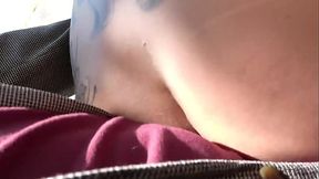 Rough outdoor POV fuck with blonde babe