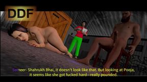 S5_ep_08 Desi Chubby Pooja Bhabhi and Three Dicks