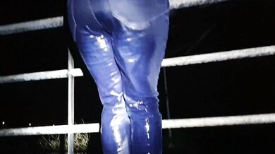 Blonde nympho wets blue jeans in car desperation compilation