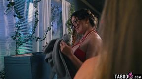 Stepdad's eager to explore his stepson's new young bride Leana Lovings