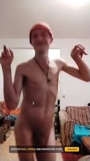 Completely Naked Except for an Orange Beanie