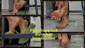 Dirty feet in flip flops with humiliation 1080FHD