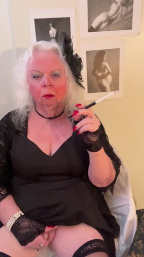 Smoking and pissing in black