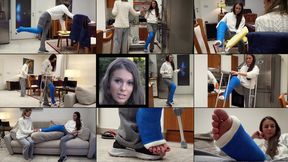 Lia LLC Lunch Struggle Hopping and Crutching (in HD 1920X1080)