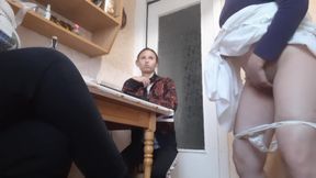 Our Third Girlfriend Began To Leak And She Finished In The Kitchen To Our Dirty Talk