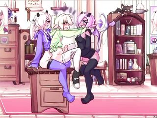 MAX THE ELF : ( ANIMACION ) - FUTANARI - VEA UN TRÍO CON CON CHICAS TIERNAS PERO CACHONDAS EN MI CUARTO