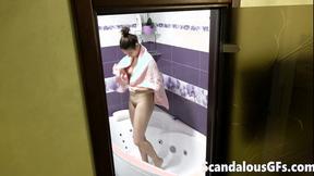 ”Brunette Rose Spy Shower”