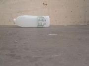 Plastic Bottle Crush. Squashed flat by my 89kg size 11 boots 👣👣