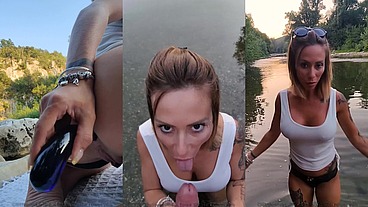Littleangel84 outdoor blowjob