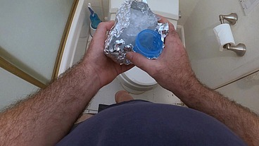 Helping stepson to get a sperm sample with my ass and pussy
