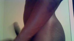 Ebony Tattooed Muscled Model Jerking Off