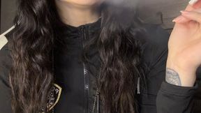 Caught you peeking, smoke with me in uniform