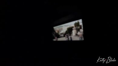 Tattooed queen rides the ticket booth bj in cinema box office
