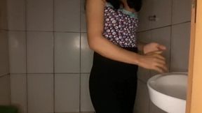 Sweetie Fox BJ in Market Bathroom