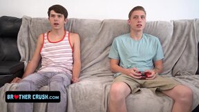 Brother Crush - Adorable Young Step Brothers Compare Their Dick Sizes