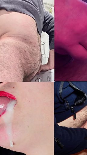 Goon to Premature Ejaculation Compilation! Split Screen   Clip 3