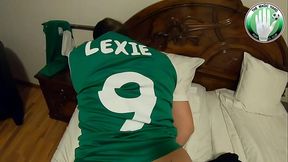 Lexie masturbates after the football game