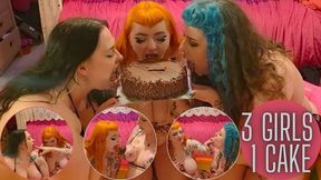 3 BBW Goddesses. 1 stubborn chocolate cake. And our bare hands to make it obey.