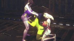 Marge Simpson ruined in the Serpent Chamber by 2 unstoppable futas