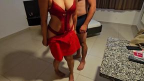 Hot and Naughty Wife Giving It to Friend in the Nightclub, Cuckold Proudly Registered the Horn