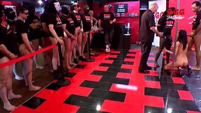 Blonde Teens in Bukkake Blowbang and Cum Swallow Ggg John Thompson